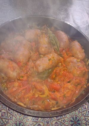 Una foto de Chorizo bombón a la pomarola