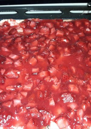 Una foto de Kuchen de frutilla