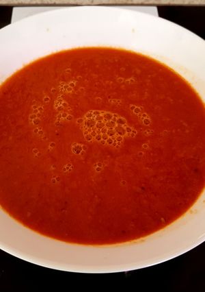 A picture of My Tomato & Chorizo Soup.