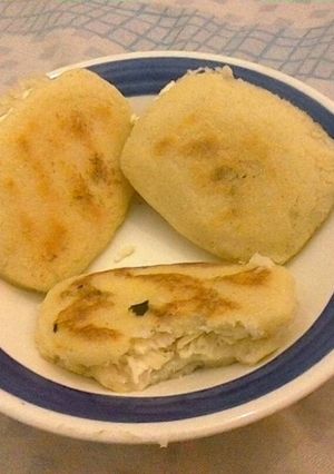 Una foto de Las arepas de queso