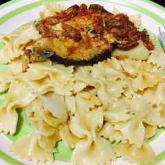 A picture of Pasta and tuna relish.
