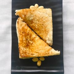 A picture of Peanut butter cheese sandwich.