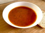 A picture of tomato basil soup