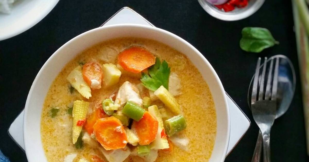 Суп с кокосовым молоком. Мальдивский Coconut Vegetable Soup.