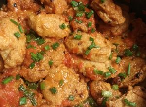 Hình của món Chả cá chiên sốt cà.