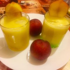 Homemade peach juice or drink A picture of Homemade peach juice or drink.
