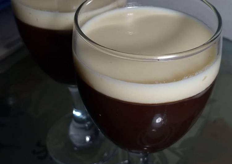 Puding Coklat dan Vla Susu Kuning Telur