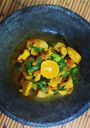 A picture of Spicy and Sour Chicken "Ayam Asam Pedas".