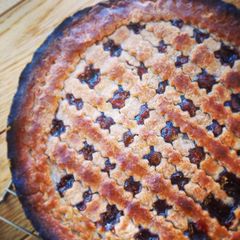 Linzertorte (Austrian Jam & Nut Tart) A picture of Linzertorte (Austrian Jam & Nut Tart).