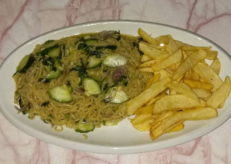 Chips and Veg. Noodles