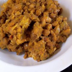A picture of Beans and plantain.