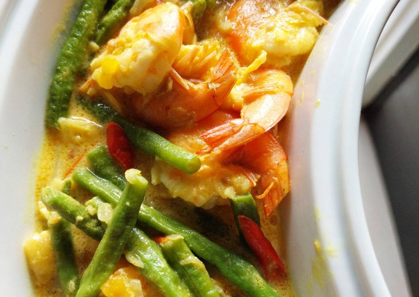 Tumis kacang panjang udang