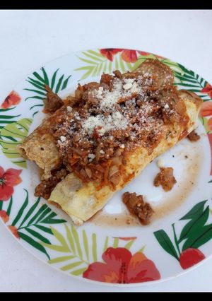 Una foto de Canelones de acelga y pollo