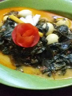 Foto resep Gulai daun singkong telur puyuh