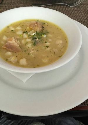 Una foto de Caldo de pata (morcillo)