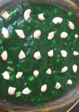 A picture of Banana leaf halwa.