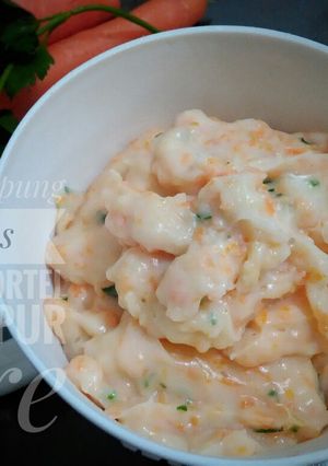 Foto resep Mpasi bubur tepung beras ayam wortel