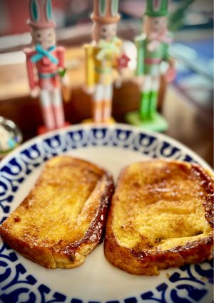 Una foto de Torrijas brioche caramelizadas