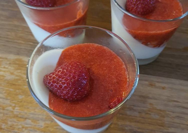 Nos 10 Meilleures Recettes de Pana cota vanille fraise