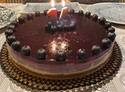Una foto de tarta queso fria cuajada