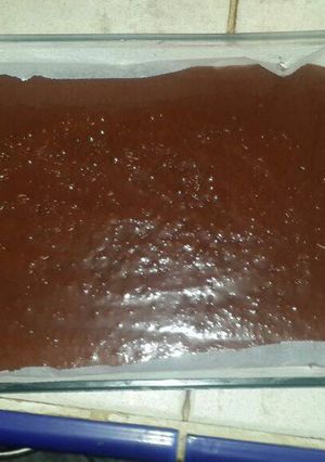 Una foto de Brownie con cacao