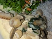 Una foto de pechuga con salsa bechamel