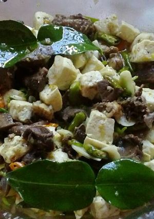 Foto resep Oseng ati campur tahu