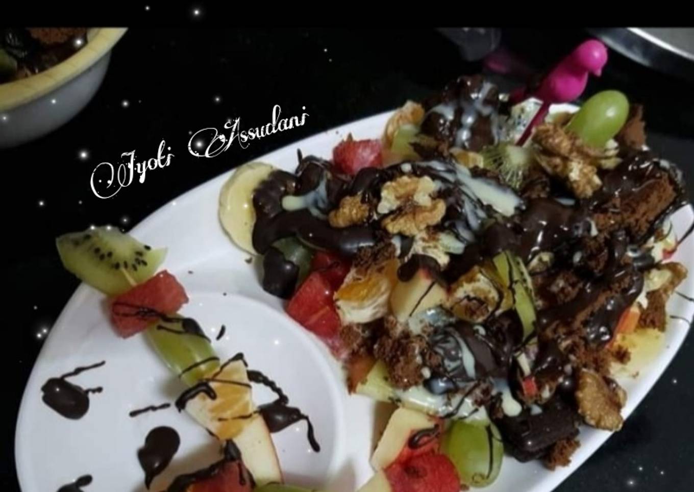 Mix chocolate fruit salad