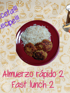 Una foto de Almuerzo rápido 2 Arroz con croquetas de atún