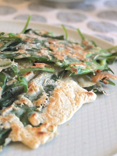 A picture of Wild garlic pancake 🍃.