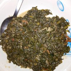 A picture of Kales with Milk.