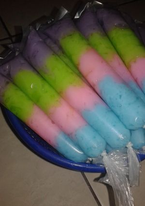 Foto resep Es lilin pelangi