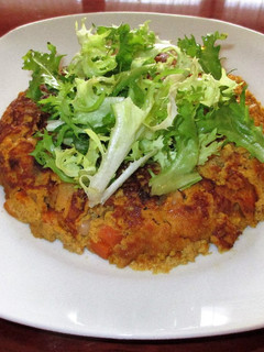 Una foto de Tortilla de zanahoria y cous cous