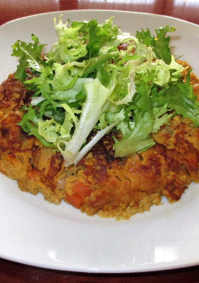 Una foto de Tortilla de zanahoria  y cous cous