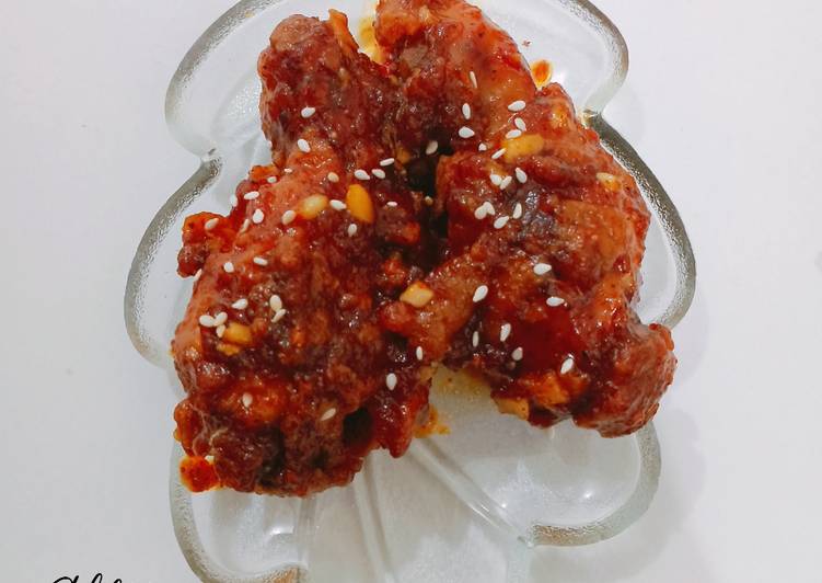 Langkah Mudah untuk Membuat Korean Spicy Chicken (Ayam Korea Pedas), Lezat Sekali