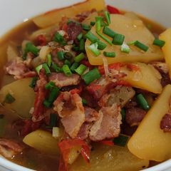 A picture of Potato bacon.