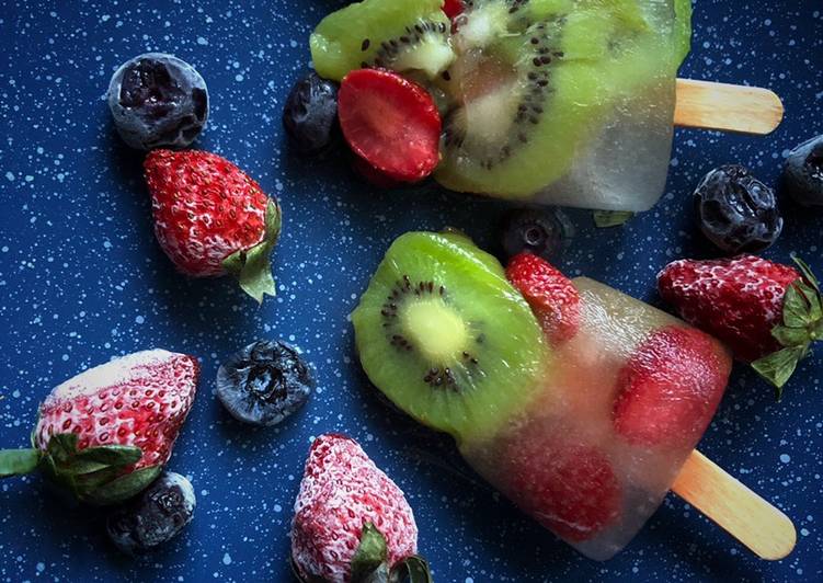 Langkah Langkah Buat Healthy Homemade Fruit Popsicles yang Bergizi