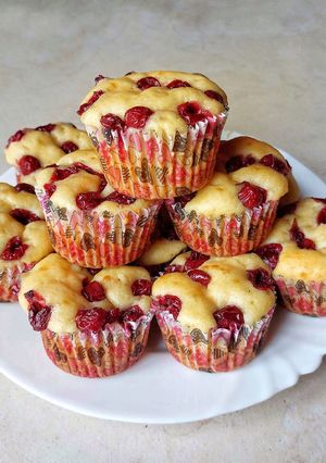 Meggyes-joghurtos muffin recept fotója