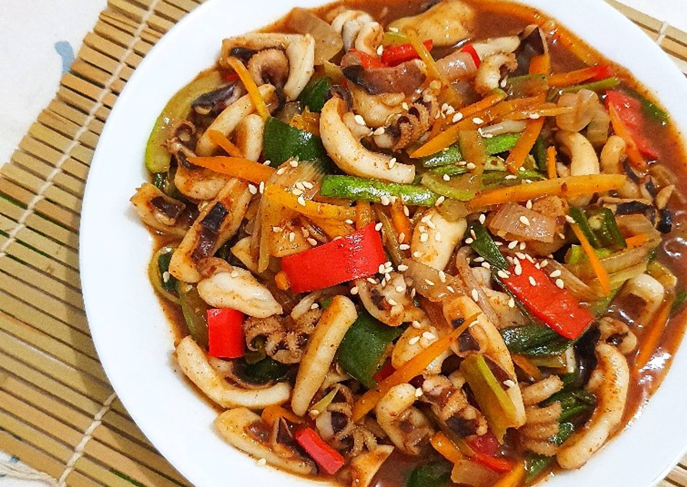 Tumis Sotong / Cumi Pedas ala Korea