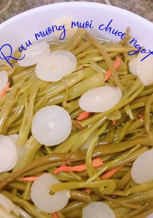 Hình của món Rau Muống Muối Chua Ngọt.
