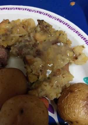 A picture of Chestnut, Sausage Dressing.