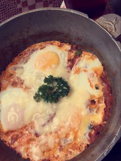 صورة لوصفة بيض بالطماطم