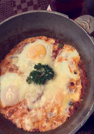صورة لوصفة بيض بالطماطم