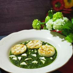 A picture of Palak Paneer.