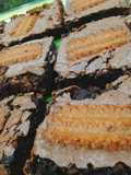 Flaky crispy candi brownie