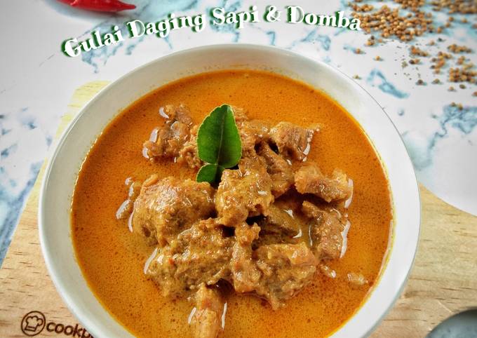 Gulai daging sapi dan domba (metode masak 5:30:7)