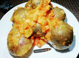 Una foto de Papas 'chorreadas' colombianas 🇨🇴!!! 😍