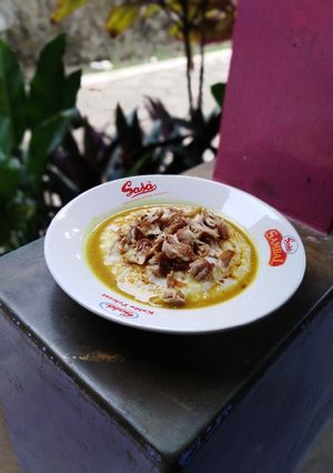 Foto resep Bubur ayam (nasi sisa) bumbu simpel
