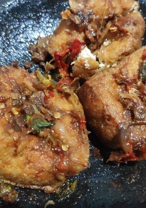 Foto resep Pecak tahu / tahu penyet sambal