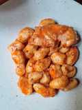 Ñoquis de Papa con Salsa  de Pollo -Nhoque de coxa de frango